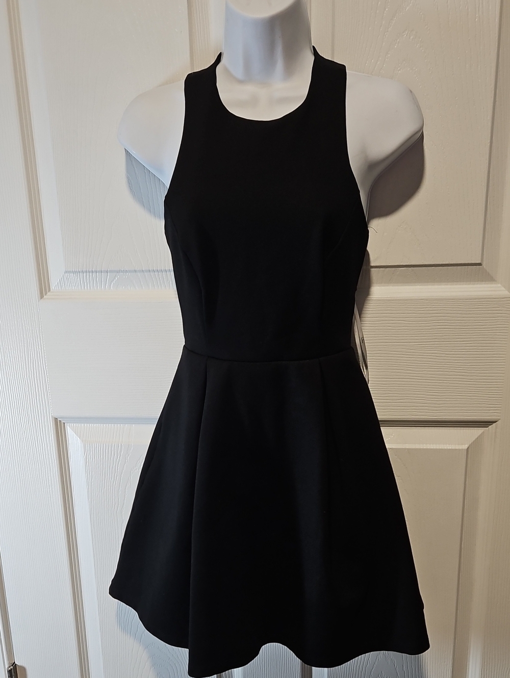 Lulu's Black Sleeveless Fit-and-Flare Mini Dress